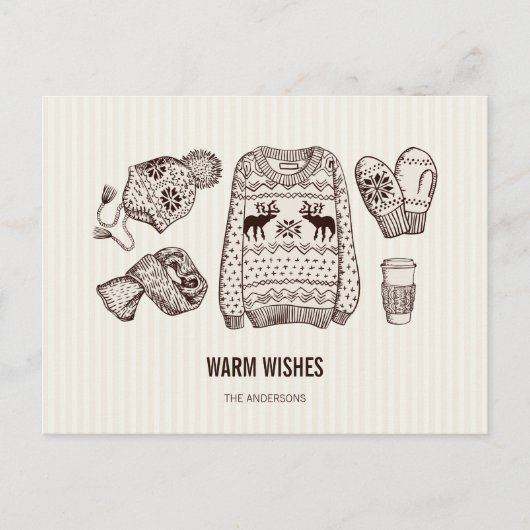 Warm Wishes Holiday Essentials Briefkaart (Voorkant)