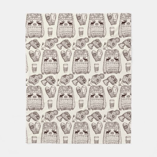 Warm Wishes Holiday Essentials Fleece Deken (Voorkant)