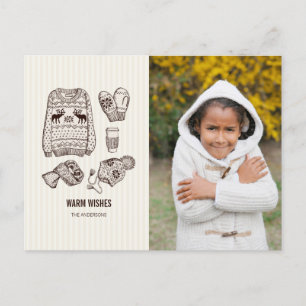 Warm Wishes Holiday Essentials Foto Briefkaart