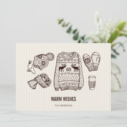 Warm Wishes Holiday Essentials Kaart (Staand voorkant)