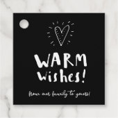 Warm Wishes Holiday Gift Label Custom Family Foto (Voorkant)