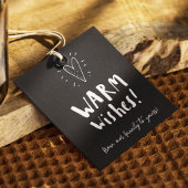 Warm Wishes Holiday Gift Label Custom Family Foto
