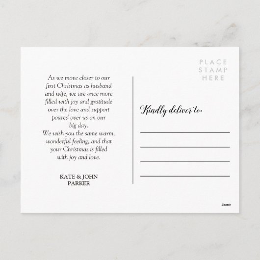 Warm Wishes Holiday Kisses | Mistletoe Hartelijk d Feestdagenkaart (Achterkant)