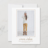 Warm Wishes Holiday Photo Card Feestdagenkaart (Voorkant)