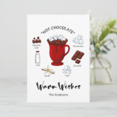 Warm Wishes Hot Chocolate Holiday Kaart (Staand voorkant)