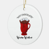 Warm Wishes Hot Chocolate Holiday Keramisch Ornament (Links)