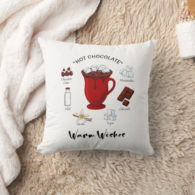 Warm Wishes Hot Chocolate Holiday Kussen (Deken)