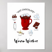 Warm Wishes Hot Chocolate Holiday Poster (Voorkant)