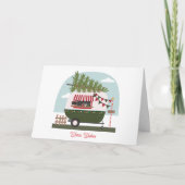 Warm Wishes Hot Cocoa Camper Kerstmis Kaart (Voorkant)