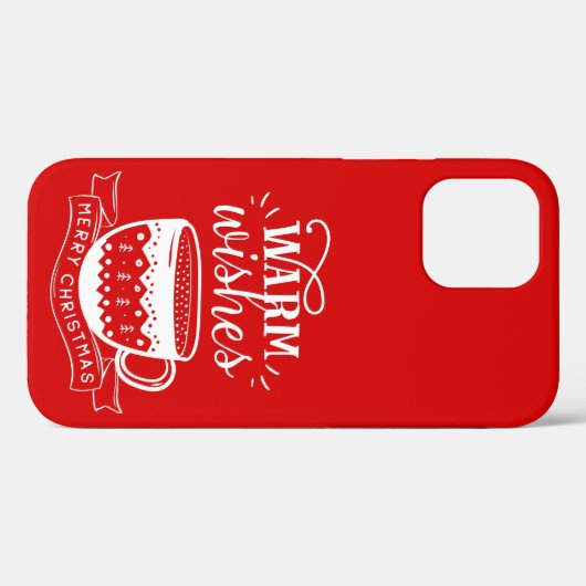 Warm Wishes Hot Cup Koffie Caca Red White Case-Mate iPhone Case (Achterkant (horizontaal))
