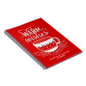 Warm Wishes Hot Cup Koffie Caca Red White Notitieboek (Rechterzijde)