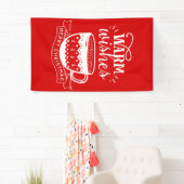 Warm Wishes Hot Cup Koffie Caca Red White Spandoek (Insitu)