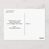 Warm Wishes in White Horizontal Photo Briefkaart (Achterkant)