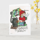 Warm Wishes Kaart (Gele Bloem)