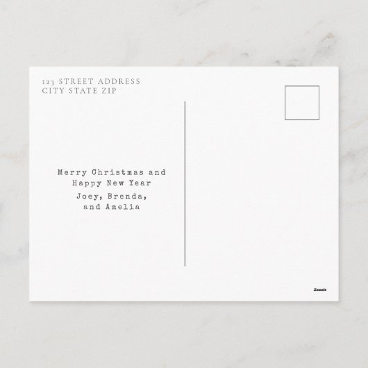 Warm Wishes Kerstcactus Feestdagenkaart (Achterkant)