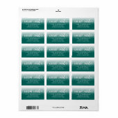 Warm Wishes kerstfeestdag Return Address Etiket (Full Sheet)