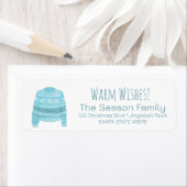 Warm Wishes kerstkeukenlabel Etiket (Insitu)