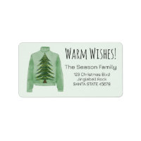 Warm Wishes kerstkeukenlabel