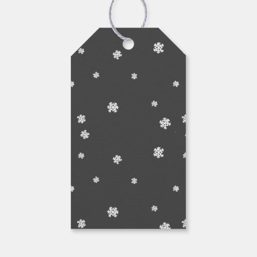 Warm Wishes Kerstmis Cadeaulabel (Achterkant)