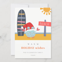 Warm Wishes Kerstmis in juli Beach Sun Sand Crab
