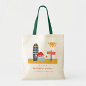 Warm Wishes Kerstmis in juli Beach Sun Sand Crab Tote Bag (Voorkant)