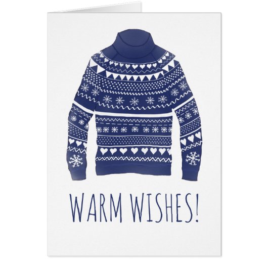 Warm Wishes kerstSweater (Voorkant)