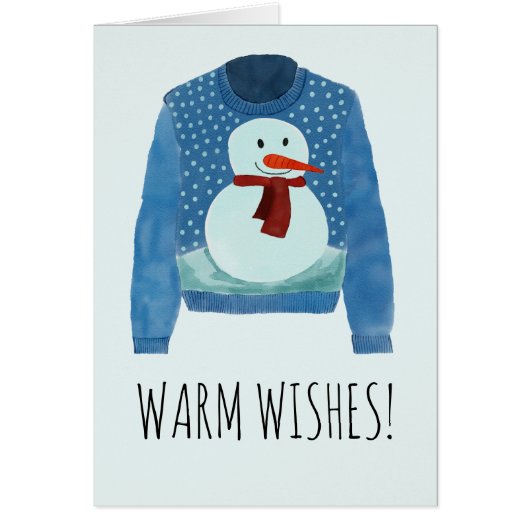 Warm Wishes kerstSweater (Voorkant)