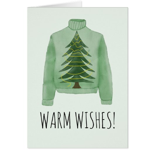 Warm Wishes kerstSweater (Voorkant)