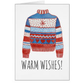 Warm Wishes kerstSweater (Voorkant)