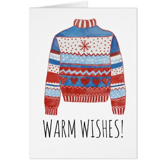 Warm Wishes kerstSweater (Voorkant)