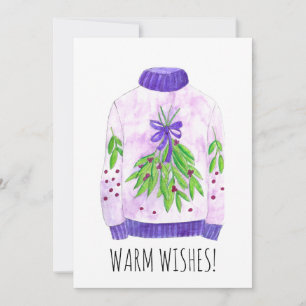 Warm Wishes kerstsweater Feestdagenkaart