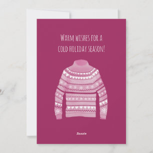 Warm Wishes kerstsweater Holiday Card Feestdagenkaart