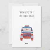 Warm Wishes kerstsweater Holiday Card Feestdagenkaart (Achterkant)