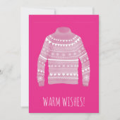 Warm Wishes kerstsweater Holiday Card Feestdagenkaart (Voorkant)