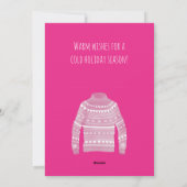 Warm Wishes kerstsweater Holiday Card Feestdagenkaart (Achterkant)