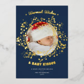 Warm Wishes Kisses Whimsical Baby Aankondiging (Voorkant)