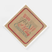 Warm Wishes Kraft & Tartan Red/Green ID589 Servet (Hoek)