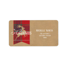 Warm Wishes Kraft & Tartan Red ID589 Etiket