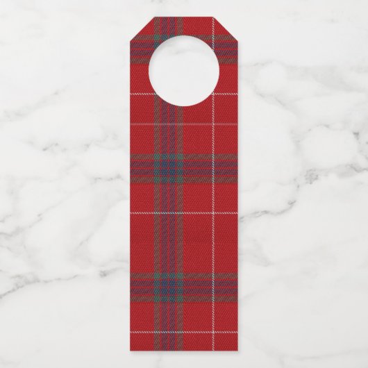 Warm Wishes Kraft & Tartan Red ID589 Flessenhanger (Achterkant)