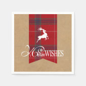 Warm Wishes Kraft & Tartan Red ID589 Servet (Voorkant)