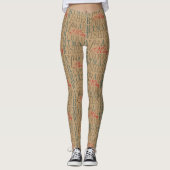 Warm Wishes Kraft Typography Red/Green ID589 Leggings (Voorkant)