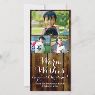 Warm Wishes  Land 3 Kerstmis Feestdagenkaart