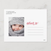 Warm Wishes Lettered Banner Holiday Foto Feestdagenkaart (Achterkant)