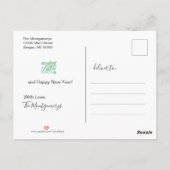 Warm Wishes Modern Red Script met Kerstmis Briefkaart (Achterkant)