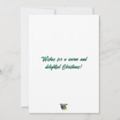 Warm Wishes Nostalgic Mistletoe & Holly Christmas Feestdagenkaart (Achterkant)