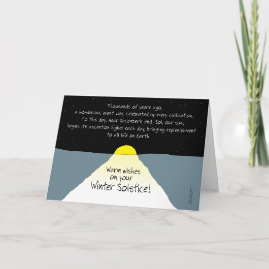 Warm Wishes on Your Winter Solstice! -Holiday Card Feestdagen Kaart (Voorkant)