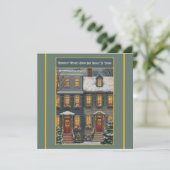 Warm Wishes Our House to Yours Feestdagenkaart (Staand voorkant)