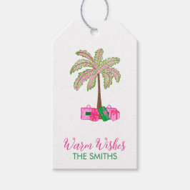 Warm Wishes Palm Tree Custom Cadeau Labels Cadeaulabel