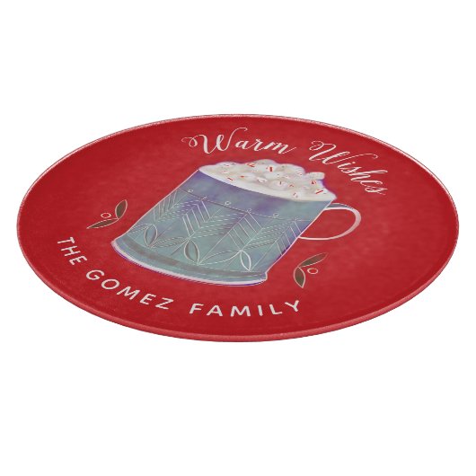 Warm Wishes Peppermint Hot Cocaca Snijplank (Hoek)