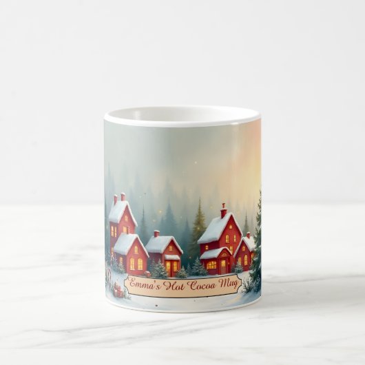 Warm Wishes Personalized Christmas Mug Koffiemok (Center)